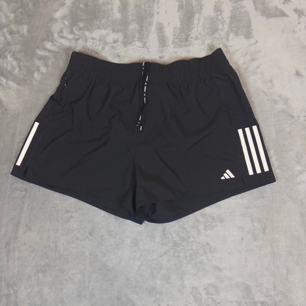 Adidas Running Shorts Mens XL Black 3 Inch Aeroready Reflective Gym Training